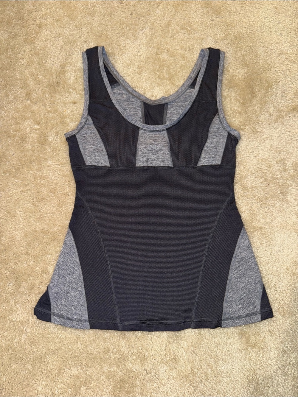 Lululemon Vintage Y2K Run Recharge Tank - Heathered Grey / Dark Grey